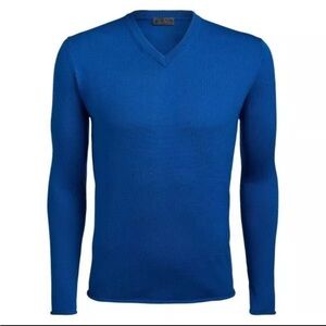 G/FORE Men's Blue Wool V-Neck Sweater Blue Never Worn